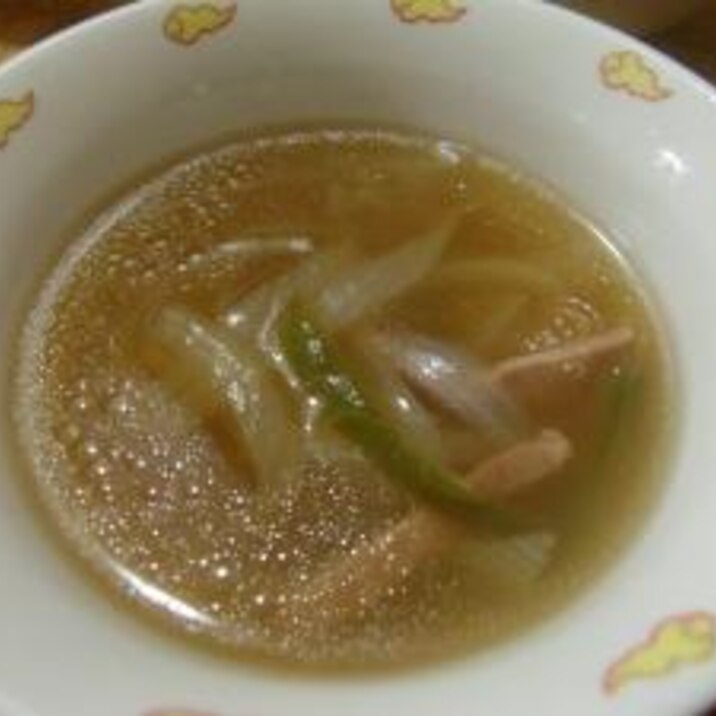 ベーコン入り中華スープ